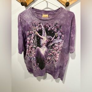 Vintage Y2K 2001 The Mountain Fairy Angel Pixie Purple Tie dye shirt- large